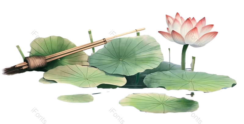 叶子图片,夏至元素,中国风PNG,元素免抠素材